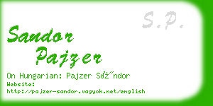 sandor pajzer business card